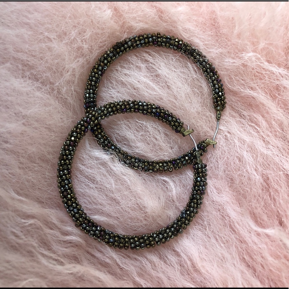 beaded hoops⭐️